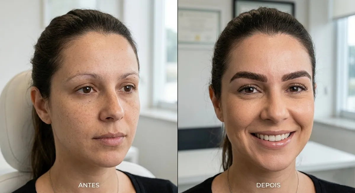 Antes e Depois Transplante de Sobrancelha Goiânia – Caso 01